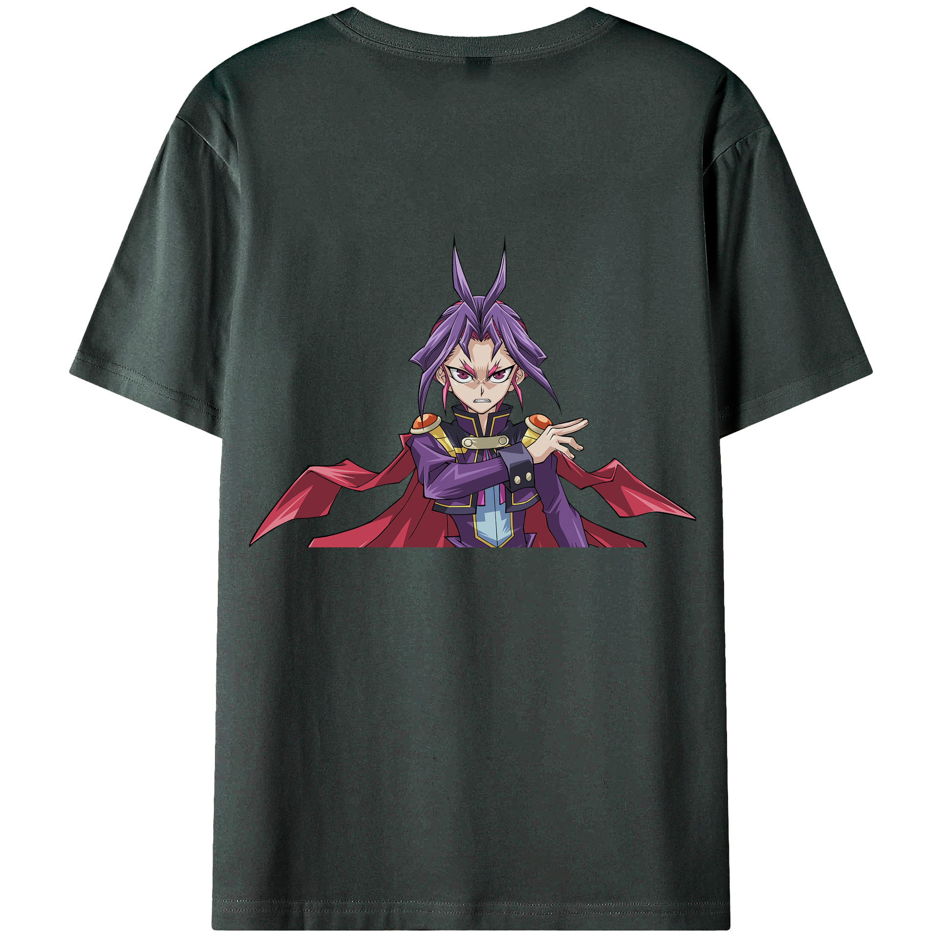 （画像用） 遊☆戯☆王 Yu-Gi-Oh! 綿100％ メンズ半袖Tシャツ（バックプリント） 通気性